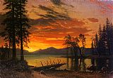 Sunset over the River by Albert Bierstadt